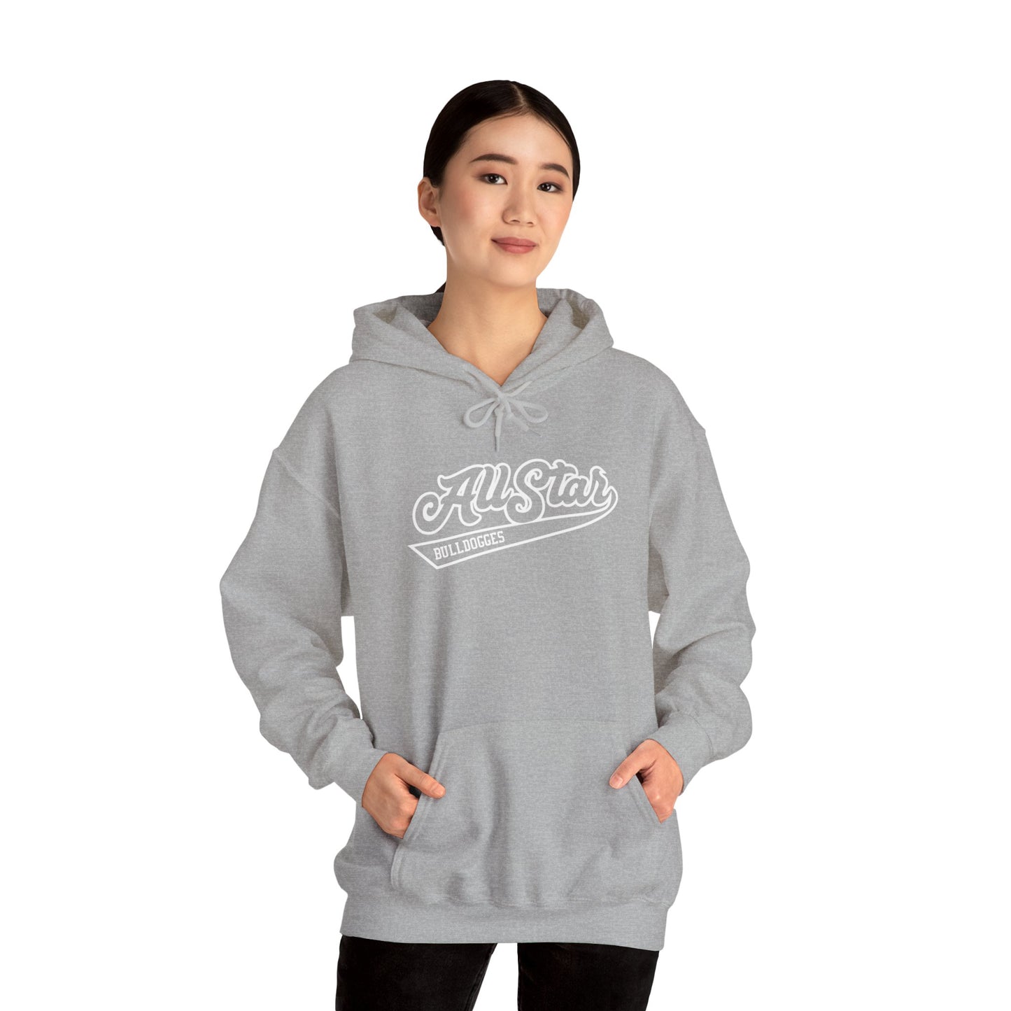 ‘Classic White’ Logo Unisex Hoodie