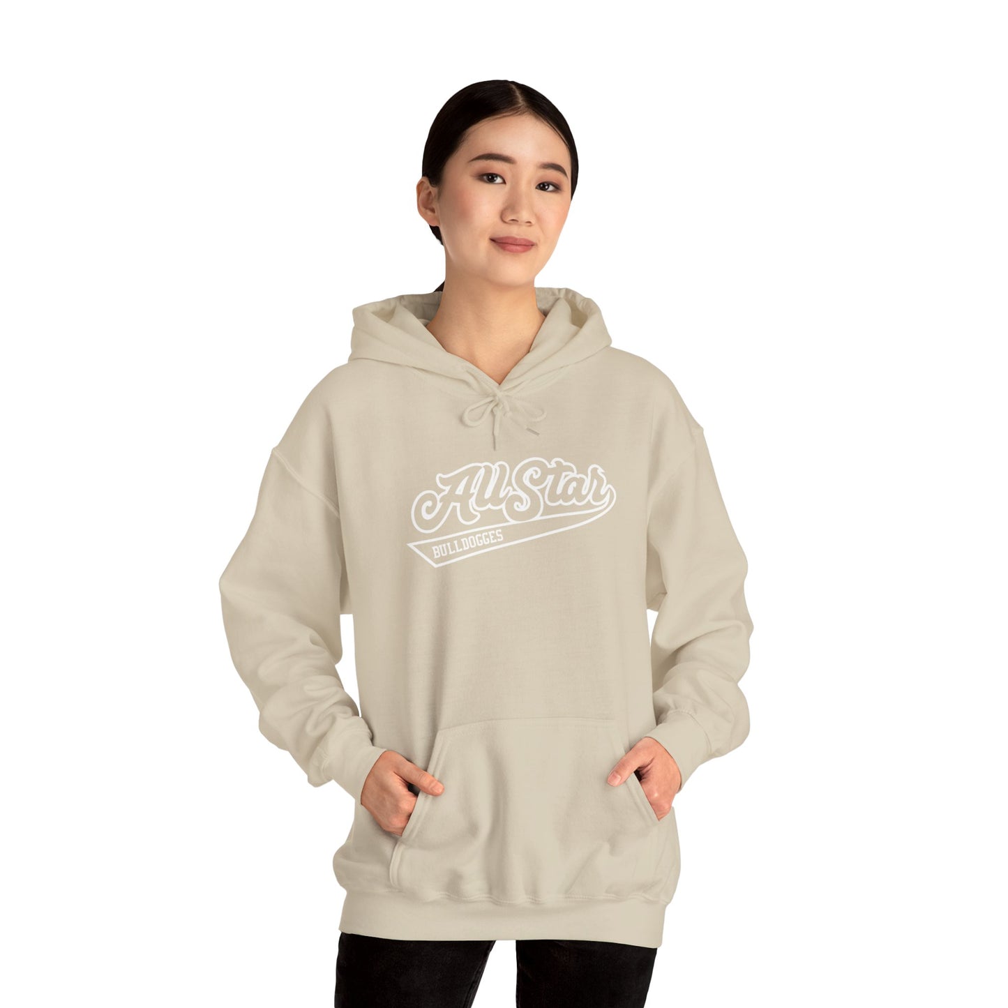 ‘Classic White’ Logo Unisex Hoodie